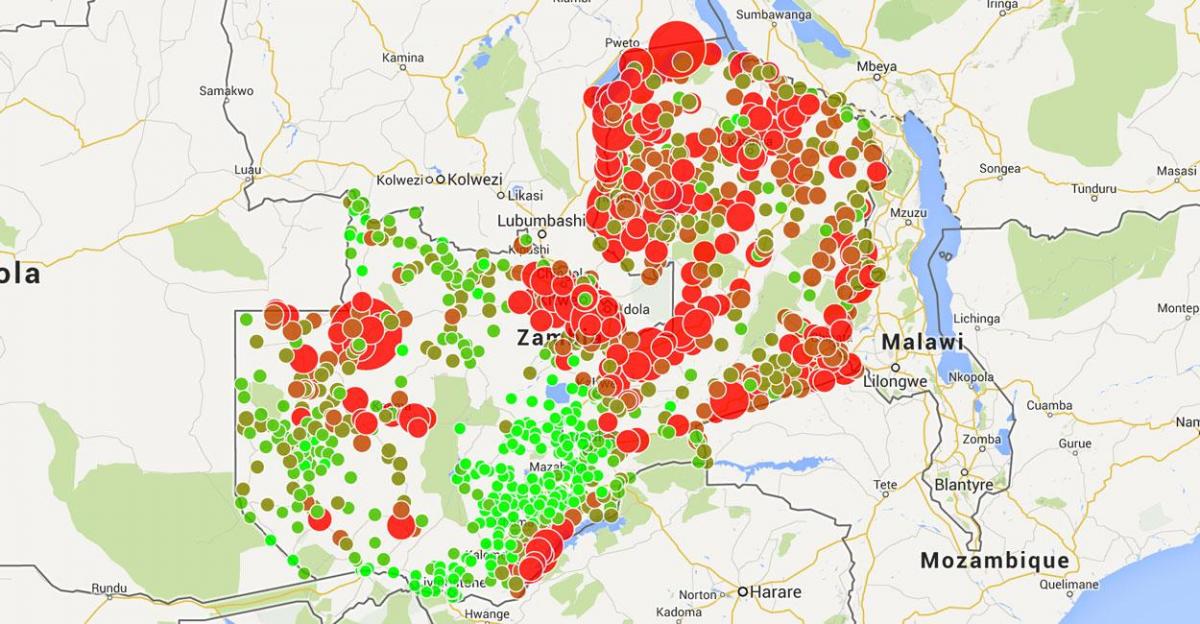 kartta Malawi malaria 
