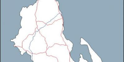 Kartta Malawi kartta ääriviivat